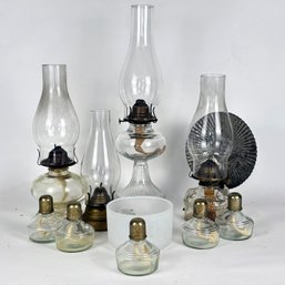 Antique Glass Hurricane Lamps