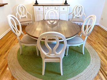 Universal Furniture Summer Hill Collection Round Table With Pierced Back Chairs