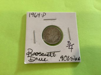 1964 P Roosevelt Dime 90 Silver 57