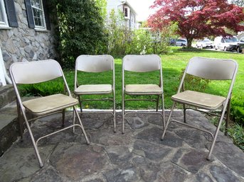 4 Vintage Samsonite Metal Folding Chairs