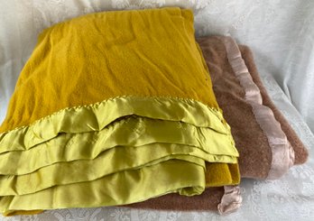 Two Vintage Wool Blankets