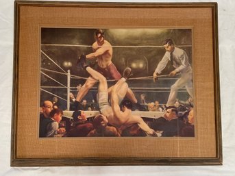 Dempsey And Firpo Boxing Art Print George Bellows 28x22 Matted Framed