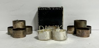 Eleven Dansk Silver Plate Napkin Rings