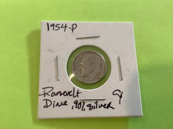 1954 P Roosevelt Dime 90 Silver 58