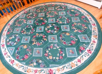 Claire Murray Floral Wreath Forest Round Rug