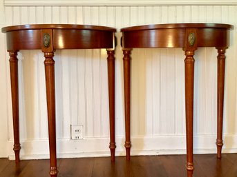 Pair Of Petit Demi-Lune Tables