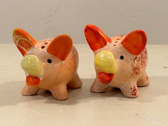 Vintage Pig Salt & Pepper Shakers Made In Occupied Japan