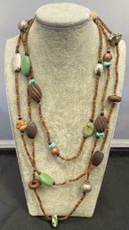 Silpada Sterling And Bead Continuous Necklace