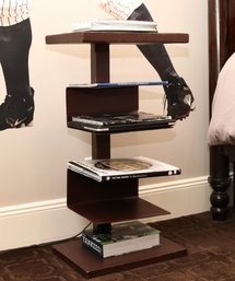 Tiered 6-Shelf Metal Nightstand In An Espresso Finish