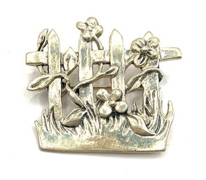 Vintage Sterling Silver Flower Garden Brooch/pin