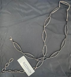 Chico's Tetra Chain Belt With Hematite