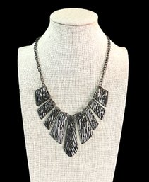 Large Ornate Textured Multi Pendant Chain Statement Necklace