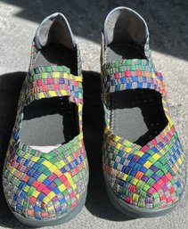 Never Worn ST. JOHN'S BAY 'KARMA' Multi-color Platform Wedges- Size 8