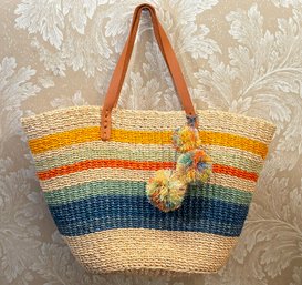 A Large And Fabulous Woven Beach Bag!