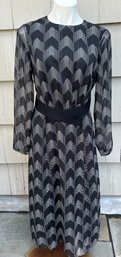 Black & White Chevron Ted Baker Of London Dress (with Tags)