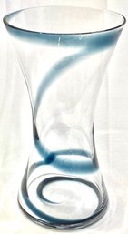 Rare Orrefors Ann Nilsson Blue Clear Swedish Art Glass Vase