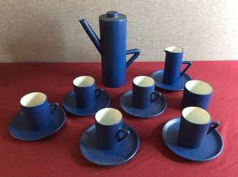 MCM Navy And White Tea Set