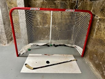 Hockey Shot Practice Net Set Up