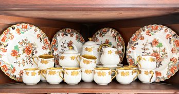 Vintage Spode Plates And Okura Teacups