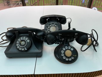 Trio Of Vintage Phones.