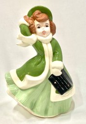 Vintage Atlantic Mold Christmas Caroller Ceramic Statue