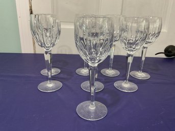 Waterford Crystal-  Wynnewood Pattern - 8  Wine Glasses