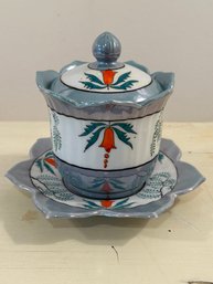 Vintage Tashiro Shoten Lusterware Sauce Jar Hand-painted Japan