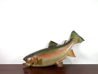 Antique Skin Mount Taxidermy Rainbow Trout