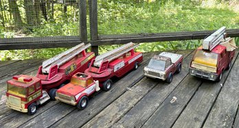 Vintage Metal Fire Trucks And More Metal Toys