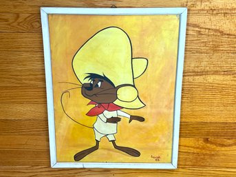 1973 Painting Of Speedy Gonzales Signed And Dated.