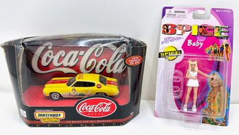 New In Box Rare Matchbook Collectibles Coca Cola 1970 Chevelle & Spice Girls Baby Spice Mini Figurine