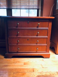 Lateral File Cabinet In Cherry With Brass Pulls