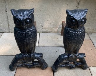 Owl Andirons