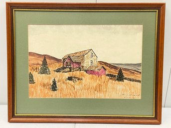 A Vintage Sketch, Signed, Dated 1966 - Western Themed