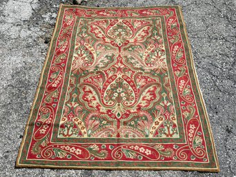 A Gorgeous Vintage Crewel Throw Blanket Or Could Even Be A Wall Hanging Or Rug (With A Sturdy Pad Beneath It!)