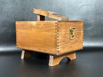 A Classic Shoe Shine Box By Bostonian, Full Of Supplies