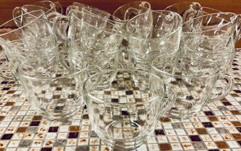 Set Of 18 Like New Petite Glass Mugs