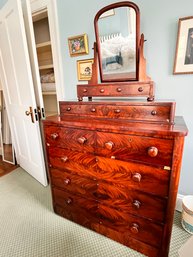 Antique Flame Mahogany Dresser