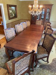Harden Furniture Solid Walnut Dining Room Table With Pads And Three Leaves - DINING TABLE ONLY
