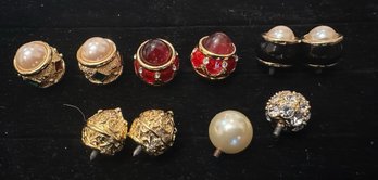 Group Of Ten Bejeweled Jewelry Closures By Joan Rivers