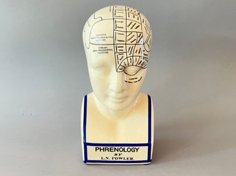 Phrenology By L. N. Fowler Ceramic Head Sculpture