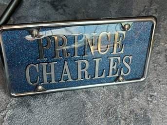 Vintage PRINCE CHARLES Vanity Plate- New Old Stock In Excellent Condition