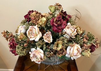Faux Floral Arrangement With Dried Look