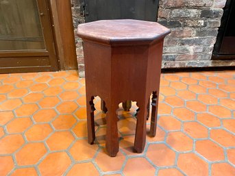 Small Moroccan Octagonal Wood Side Table