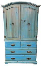 Painted Distressed Storage Armoire