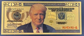 Gold Colored Trump Bill