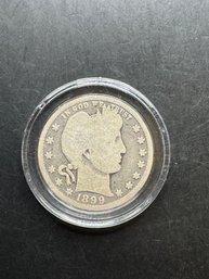 1899 Silver Barber Quarter