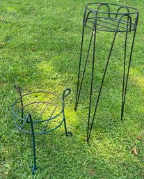 Two Metal Plant Stands