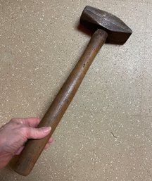 Vintage Short Sledge Hammer With Flat And Wedged End