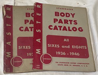 Two Studebaker Body Parts Catalog All Sixes And Eights 1936-1946